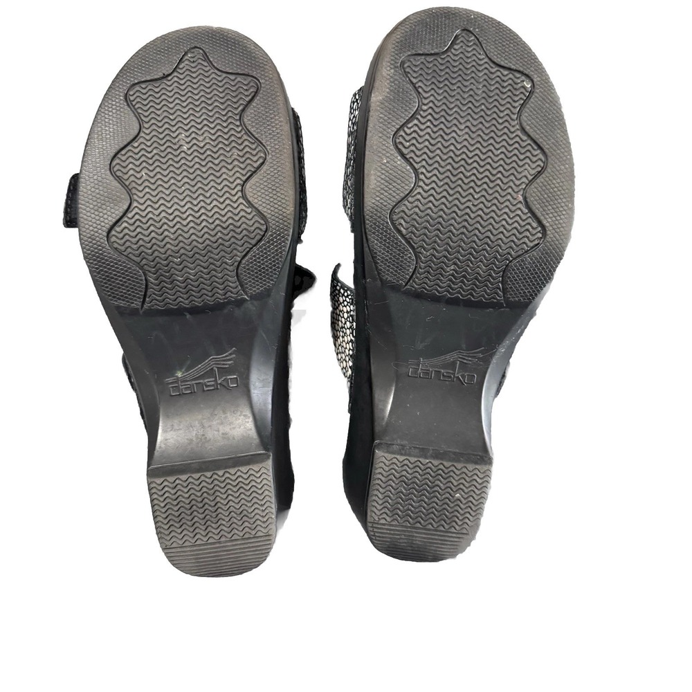 Dansko Sophie Sandals Black Metallic Leather  Size EU 37 USA 6.5/7 - Picture 6 of 7